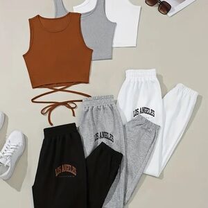 Letter Print Two-piece 2-pc Set